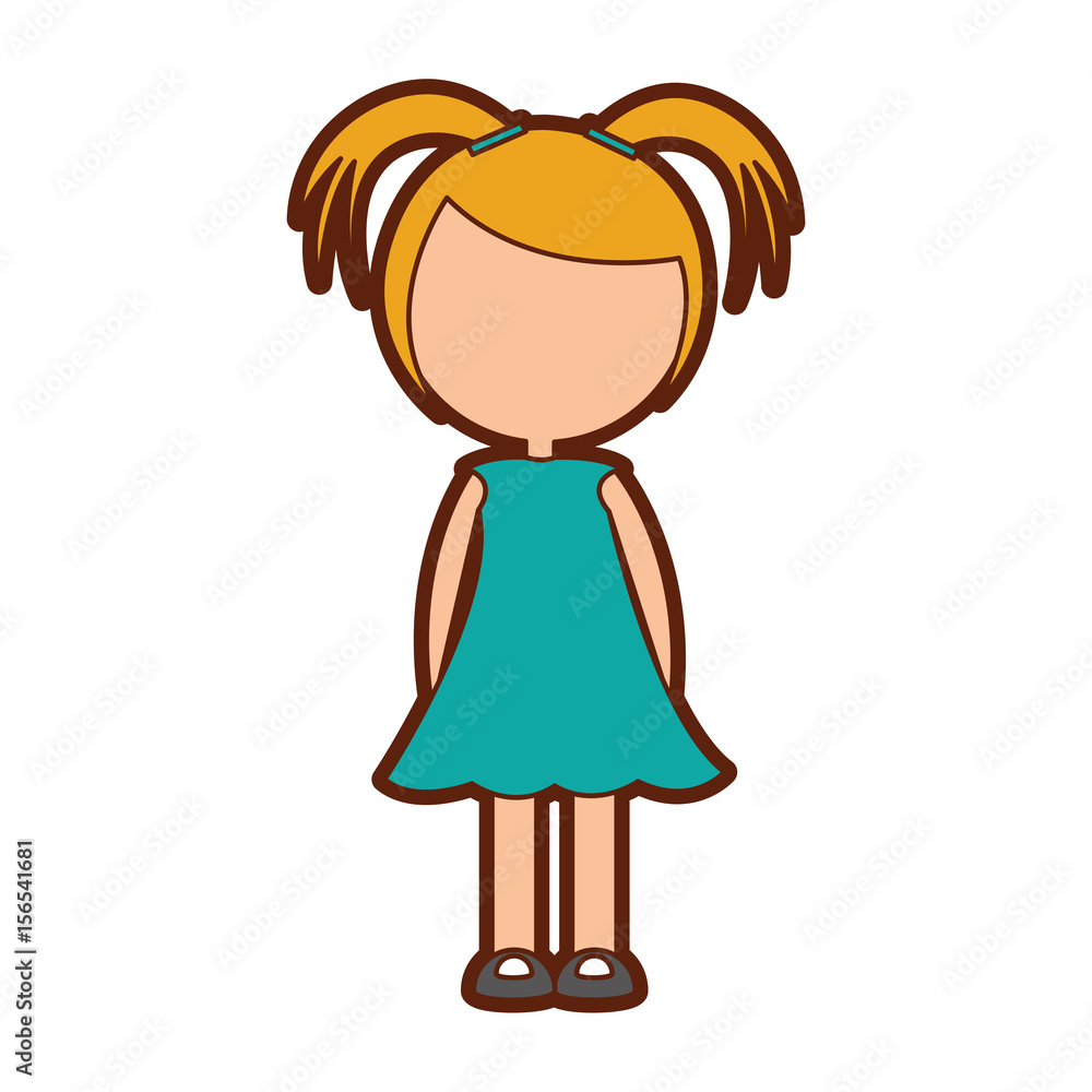 cute little girl character vector illustration design cute little girl character vector illustration design