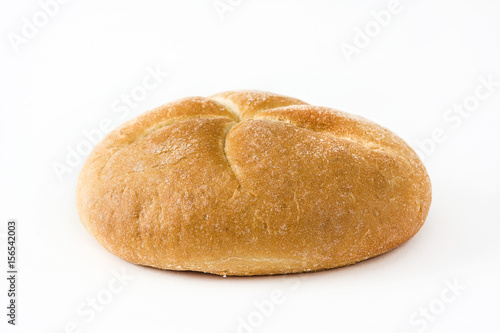 Baked bread isolated on white background 
