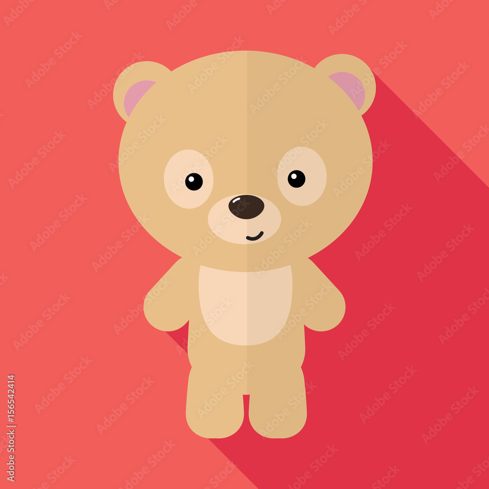 Obraz premium Image of a little bear. Flat design 
