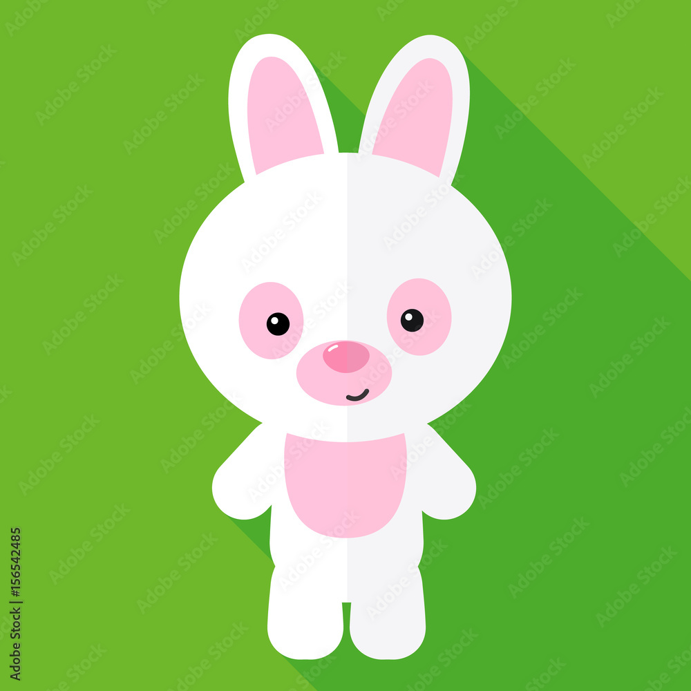 Image of a little rabbit. Flat design Image of a little rabbit. Flat design