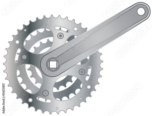 bicycle cogwheel sprocket crankset symbol vector eps 10