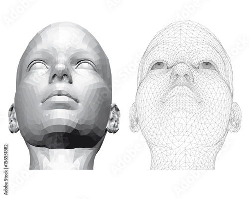 The head of a girl