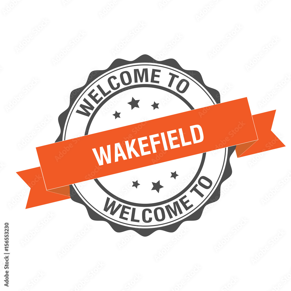 Fototapeta premium Welcome to Wakefield stamp illustration