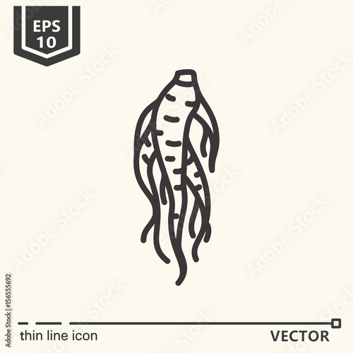 One icon - ginseng root
