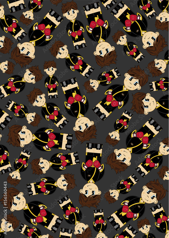 Cute Cartoon Champion Boxer Cute Cartoon Champion Boxer