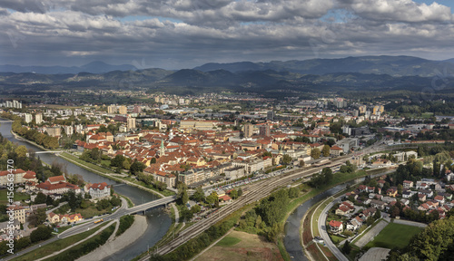 Panorama of town Celje, Slovenia
