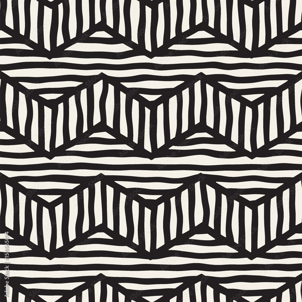 Vector seamless hand drawn pattern. Zigzag and stripe rough lines. Tribal design background. Ethnic doodle texture. Vector seamless hand drawn pattern. Zigzag and stripe rough lines. Tribal design background. Ethnic doodle texture.