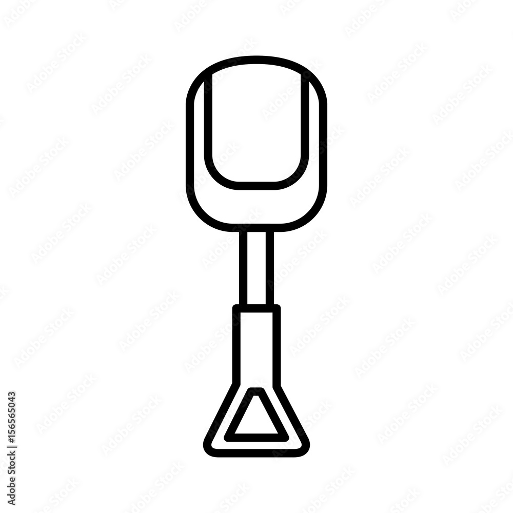 black silhouette of toy shovel beach kit vector illustration black silhouette of toy shovel beach kit vector illustration