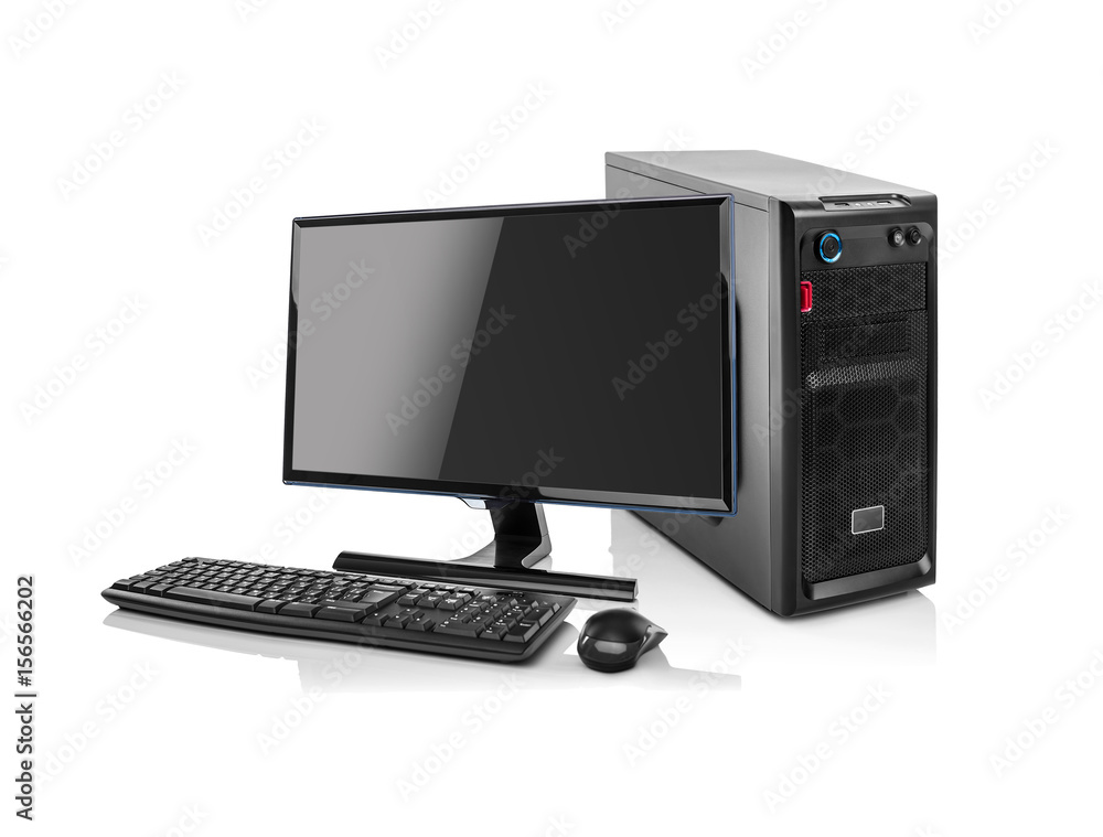 Modern Desktop PC Computer Isolated Stock Photo Adobe Stock