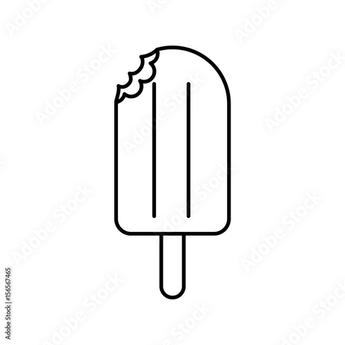 black silhouette of popsicle icon vector illustration