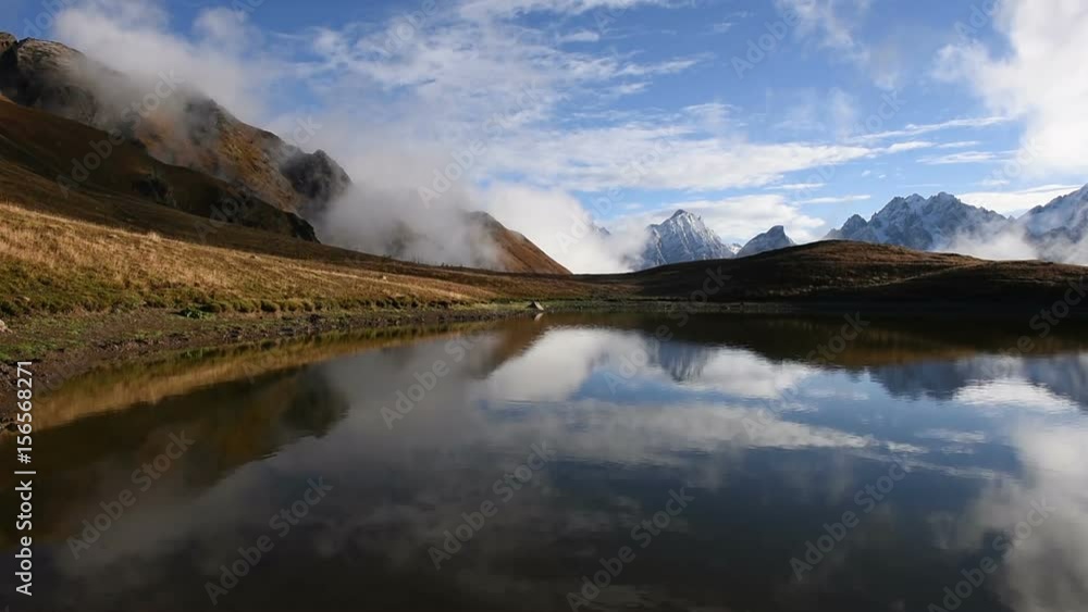 Koruldi Lakes, Upper Svaneti, Mestia near Ushba pass. Georgia, Europe. Caucasus. HD video (High Definition). Timelapse Koruldi Lakes, Upper Svaneti, Mestia near Ushba pass. Georgia, Europe. Caucasus. HD video (High Definition). Timelapse