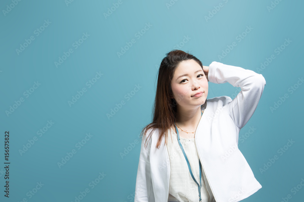 OLポートレート・ブルーバック OLポートレート・ブルーバック