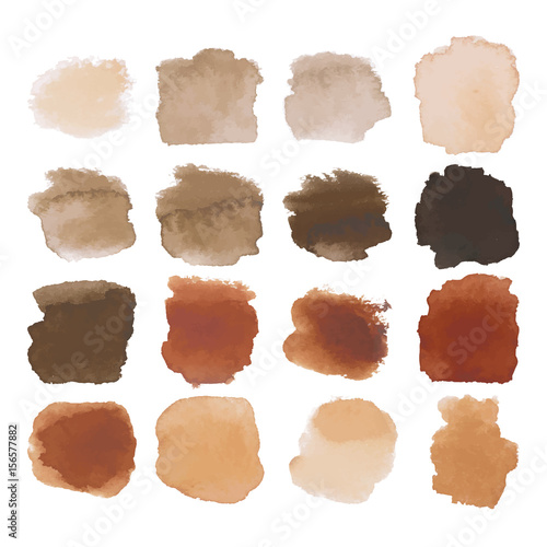 Brown blots watercolor set