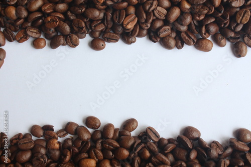 coffee beans on white background as a background