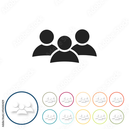 Bunte 3D Buttons - Gruppe