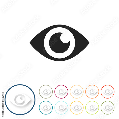 Bunte 3D Buttons - Auge