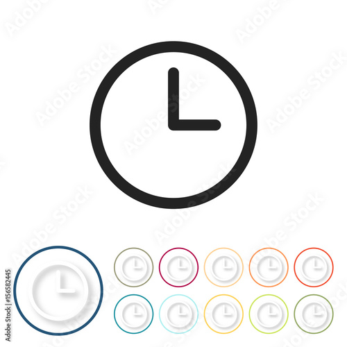 Bunte 3D Buttons - Uhr
