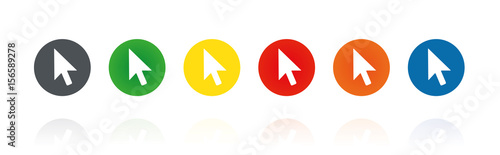 Mauszeiger - Farbige Buttons