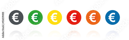 Euro - Geld - Farbige Buttons