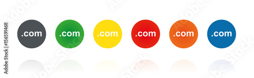 com Domain - Farbige Buttons