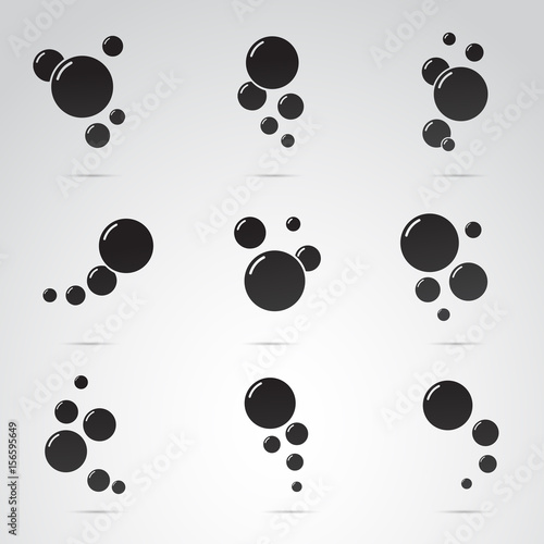 Bubble vector icon set.