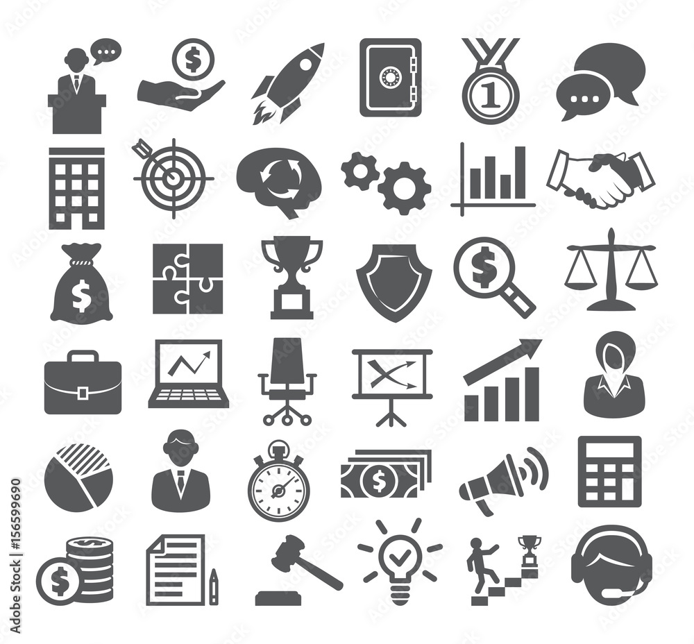 Business icons. Management, marketing, career Business icons. Management, marketing, career