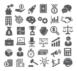 Business icons. Management, marketing, career