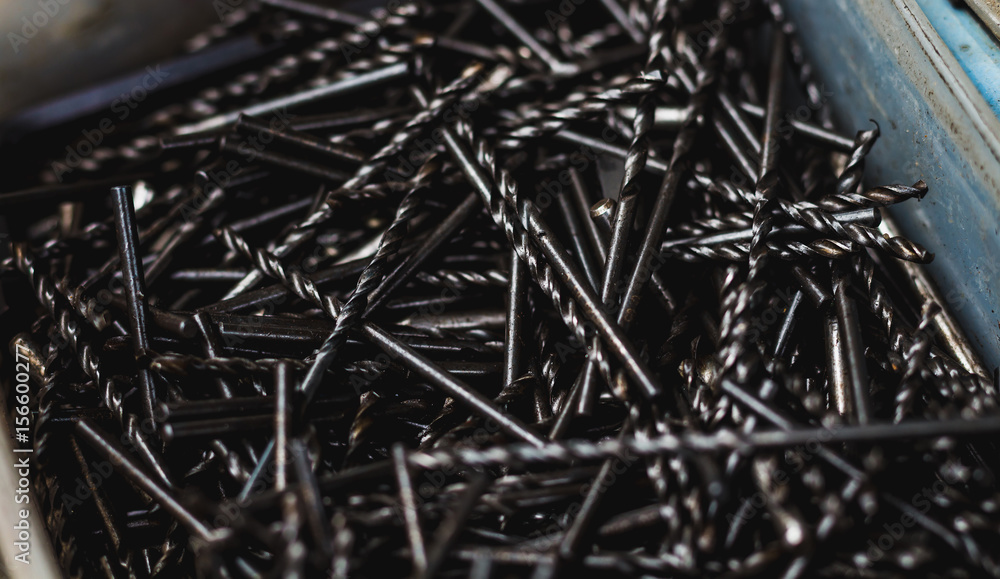 group of drilling tools close up beautiful light group of drilling tools close up beautiful light