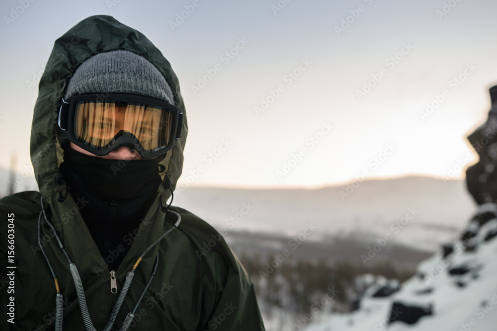 Tourist in Russian Lapland, Kola Peninsula