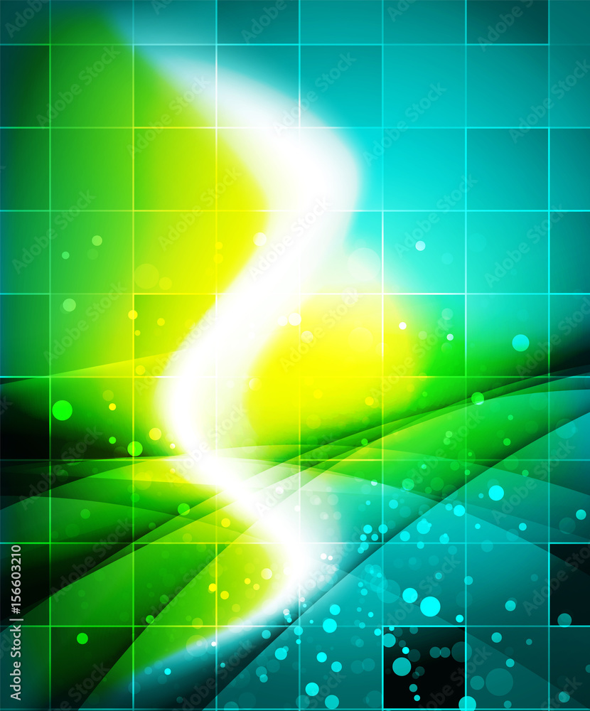 Naklejka premium Shiny wave, magicabstract background