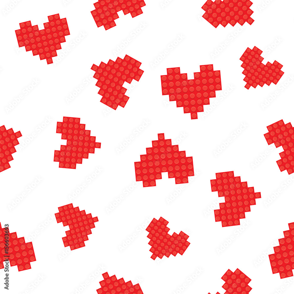 Obraz premium Seamless background with hearts.