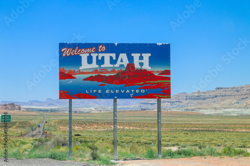 Welcome to Utah sign.