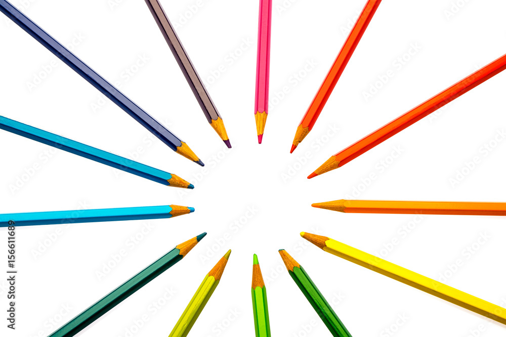 color pencils of different colors