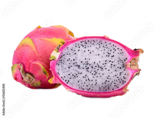 Dragonfruit pink isolated against white background