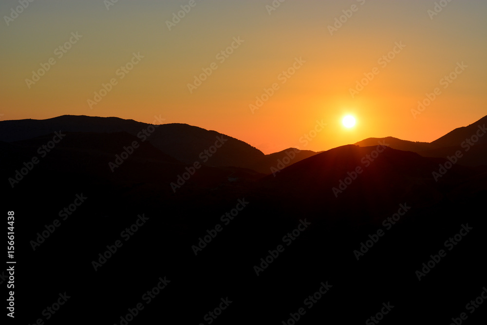 greece crete sunset view