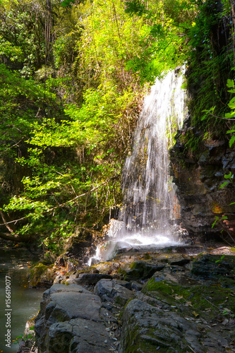 waterfall, cascade, nature