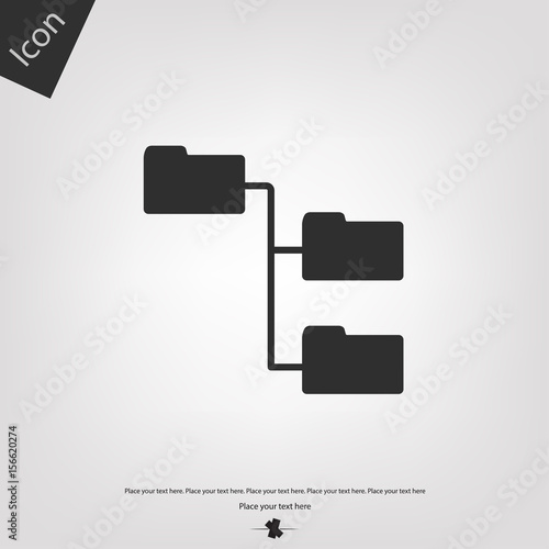 Folder structure vector icon