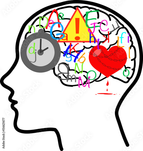 Very busy brain vector