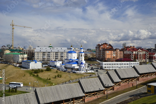 Панорамный вид на город Казань (вид со стен Кремля)