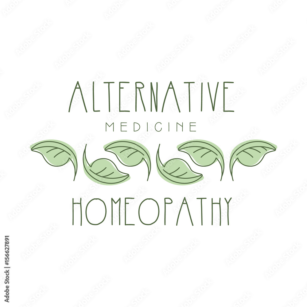 Plakat Alternative medicine homeopathi logo symbol vector Illustration