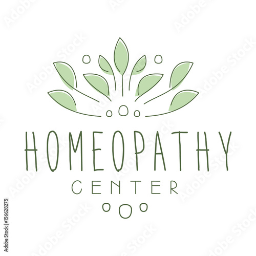 Homeopathi center logo symbol vector Illustration