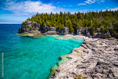 The Indian Head Cove in The Bruce Peninsula National Park, Ontario, Canada photo