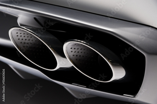 exhaust pipes modern sports car