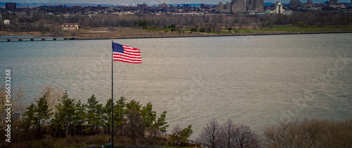 us flag new York city
