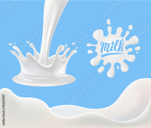 vector milk splash
