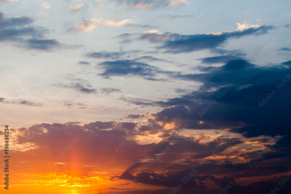 colorful dramatic sky with cloud at sunset colorful dramatic sky with cloud at sunset
