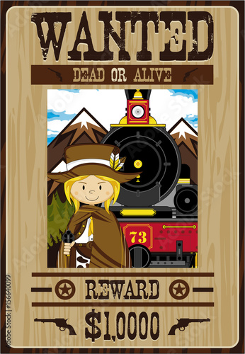 Wild West Cowgirl Wanted Poster