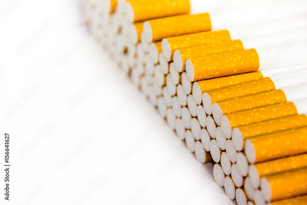 cigarettes isolated on white background cigarettes isolated on white background