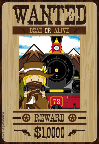 Wild West Cowgirl Wanted Poster