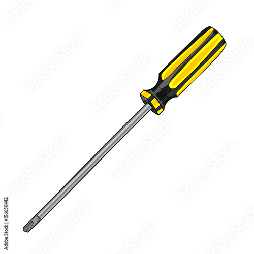 Vector  of Philip Head Screwdriver. With Shadow Tone. EPS8 .